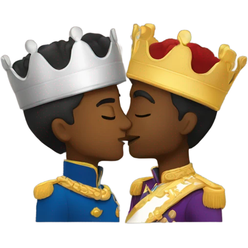 Two princes kissing  emoji