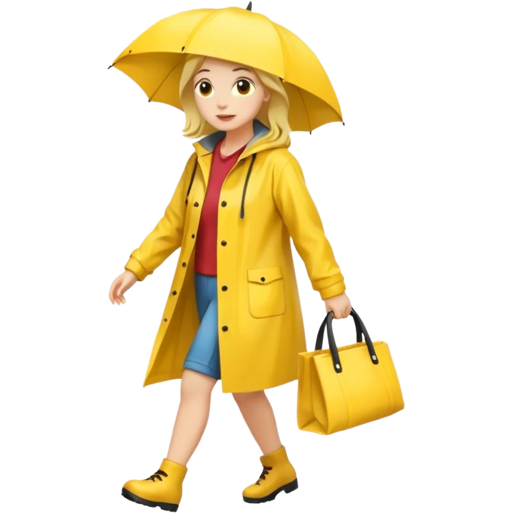Raincoat Pedestrian woman emoji