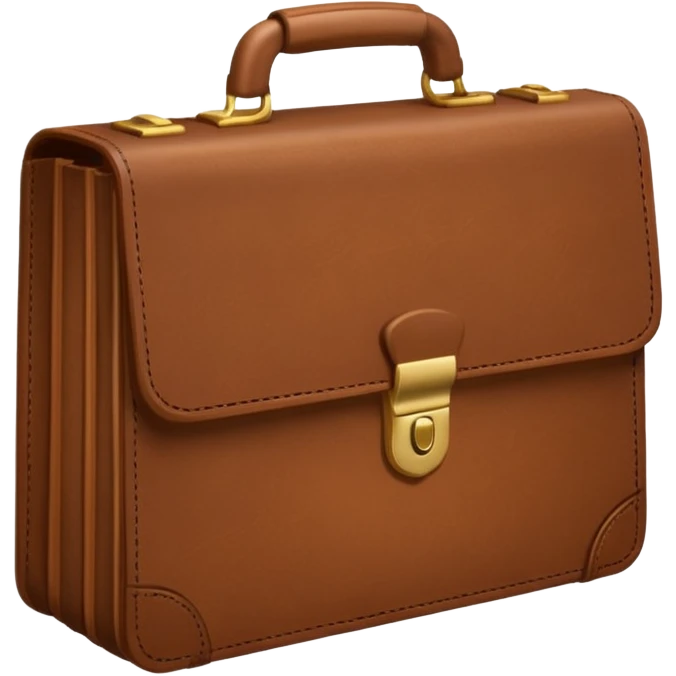 Business case with leather texture emoji