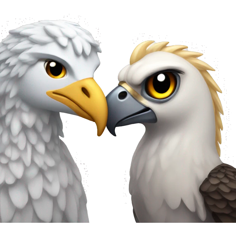 Falcon with a unicorn as besties  emoji