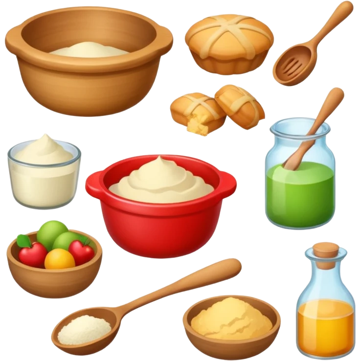 baking ingredients before preparation emoji