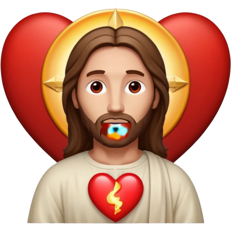 Jesus Christ with heart emoji