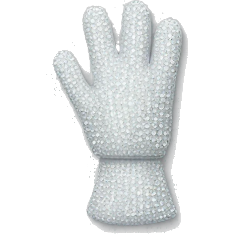 white rhinestone glove emoji