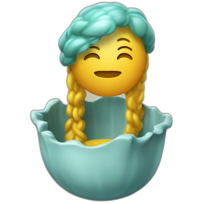 Sirène sur une moule emoji