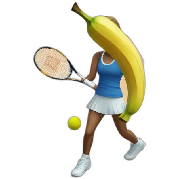 Banana won a tennis tournament emoji