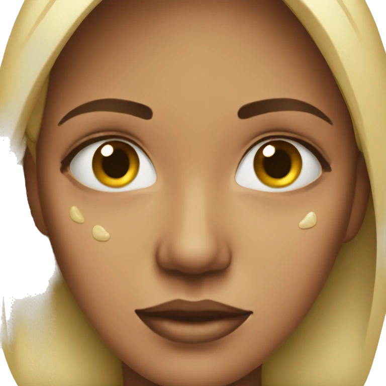 Woman with tear drops on face emoji