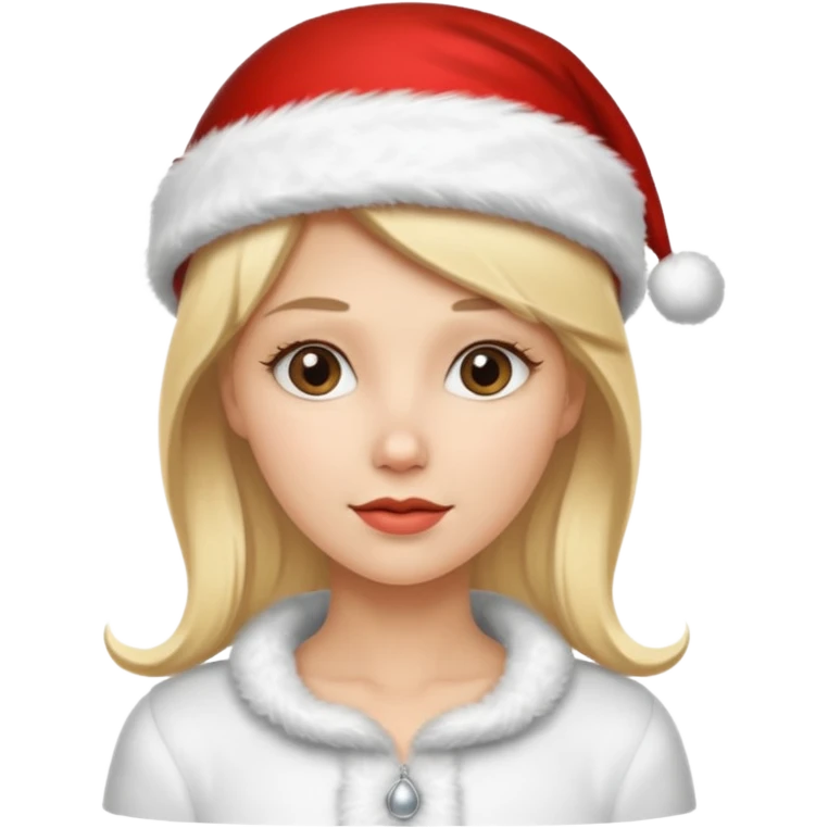 Blondie woman santa clauss emoji
