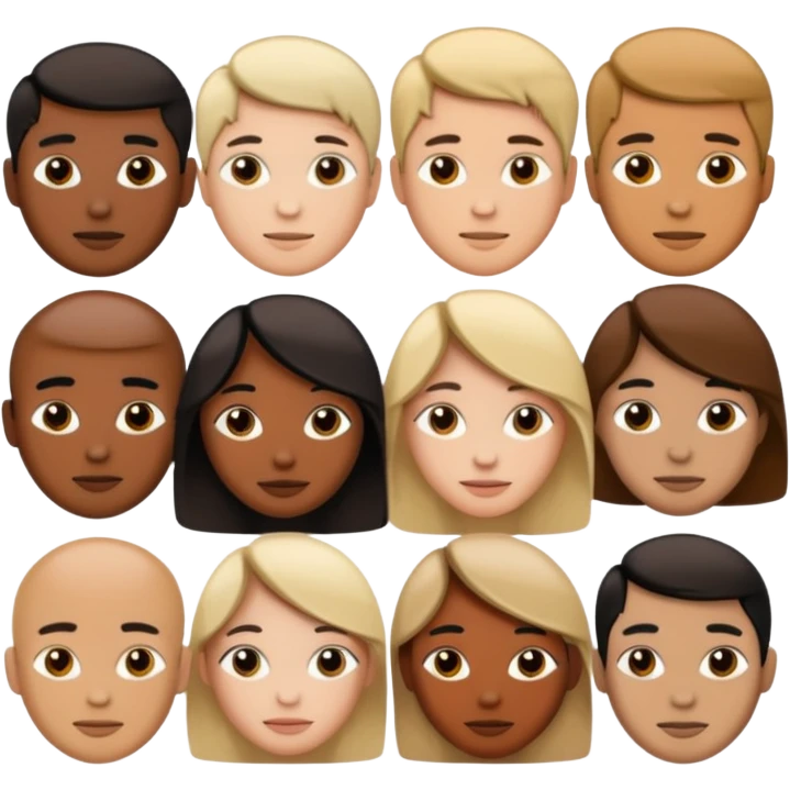 People. Linear minimalistic drawing without text emoji