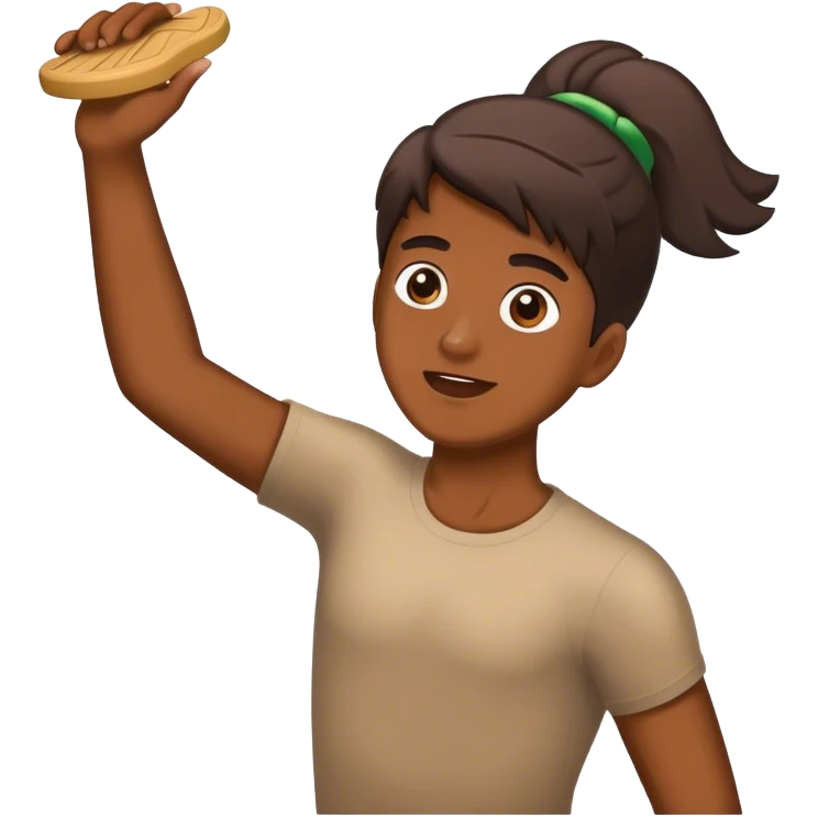 Throwing a Chancla as punishment  emoji