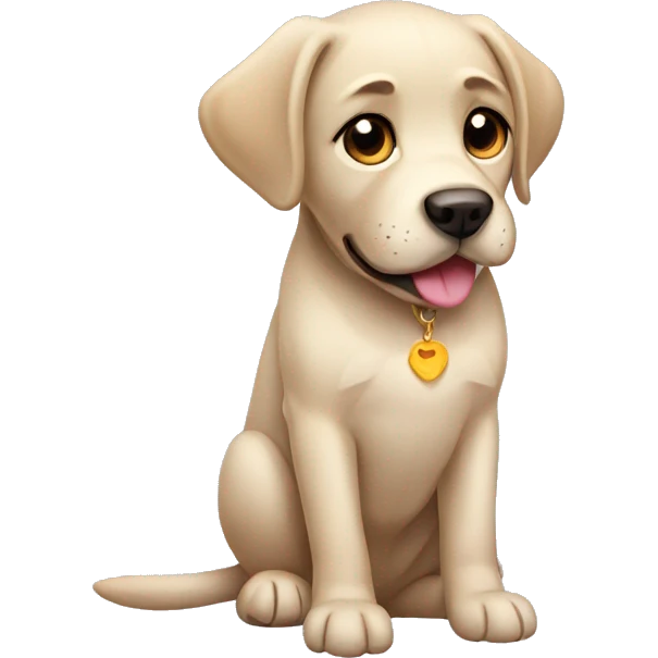 Dog Labrador sitting  emoji