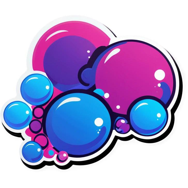 Bubbles flowing emoji