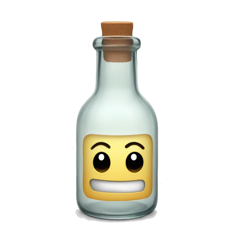 glass bottle with message emoji