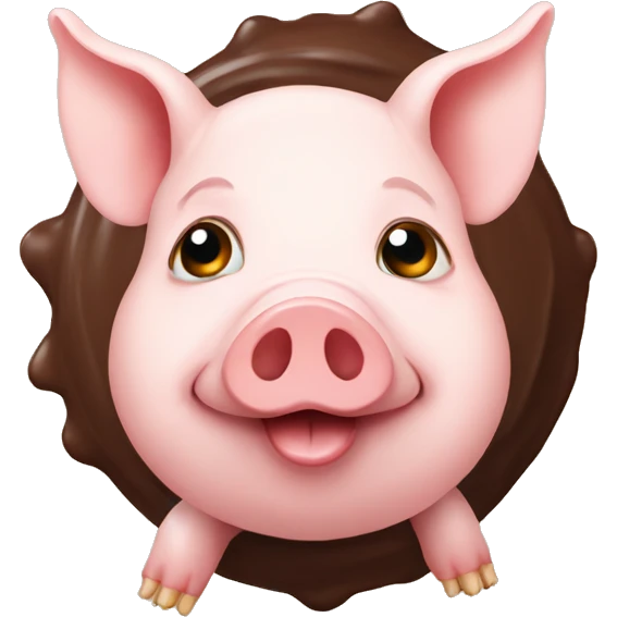 A German pig that likes chocolate emoji