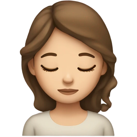 Sleeping girl with brown hair  emoji