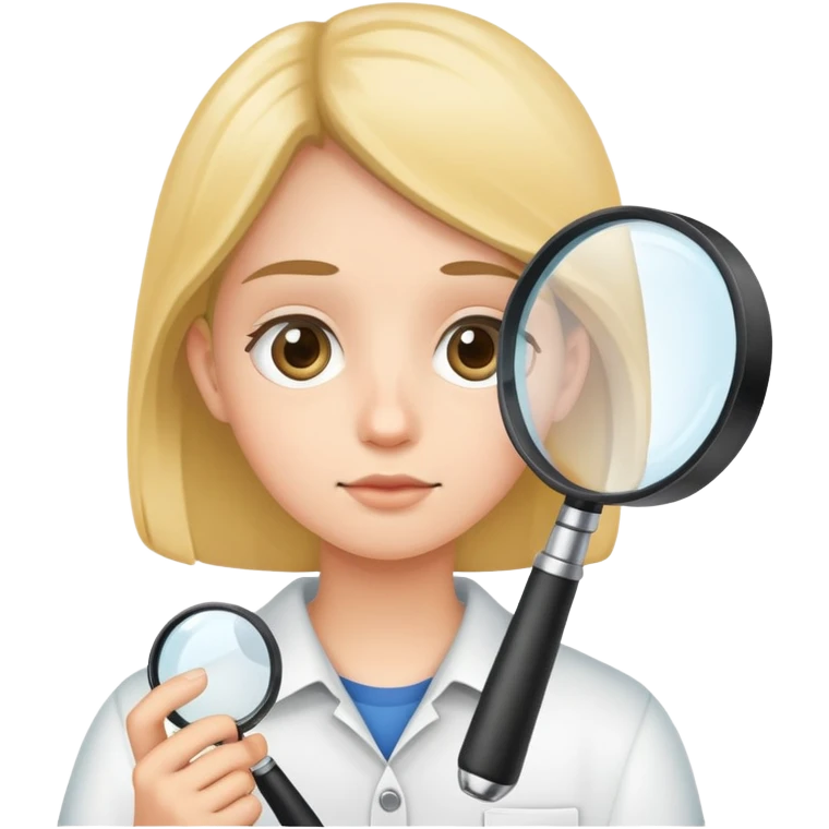 student with a magnifying glass emoji
