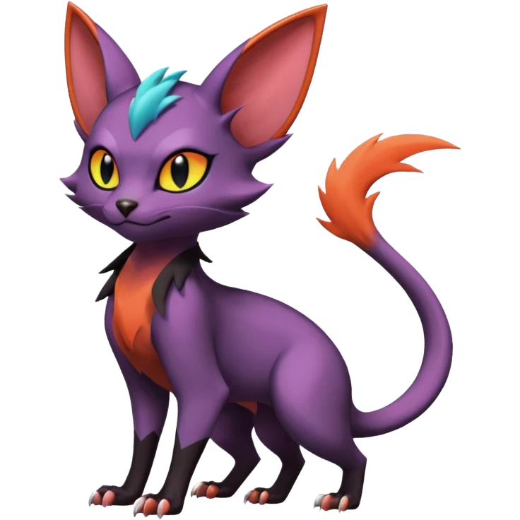 Noivern-Noibat-Torracat-Lykoi-fusion emoji