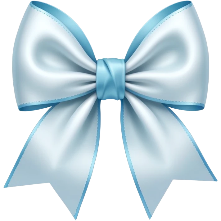 White coquette Ribbon bow  emoji