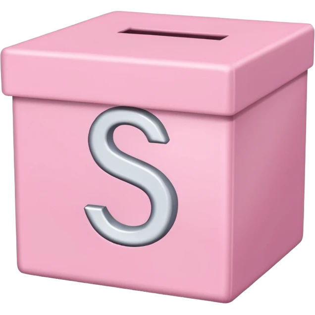 The letter S in a light pink box emoji