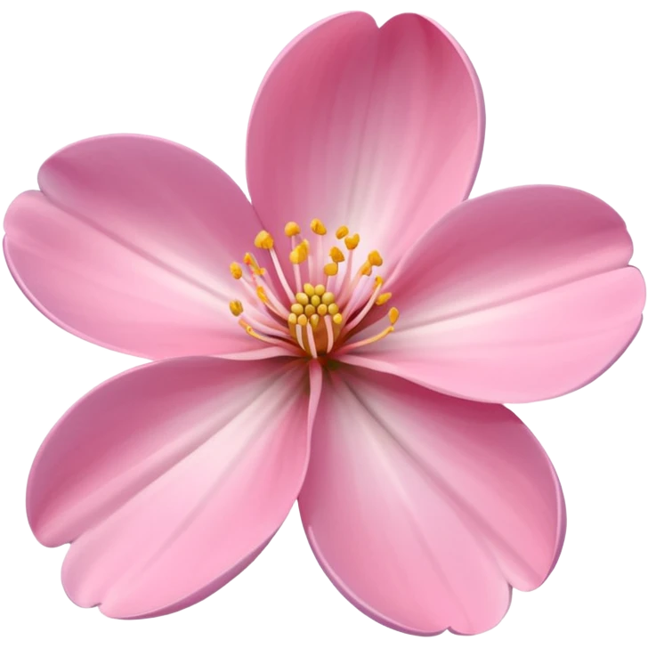 A bright spring blossom with soft pink petals opening gently emoji
