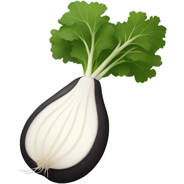 black radish emoji