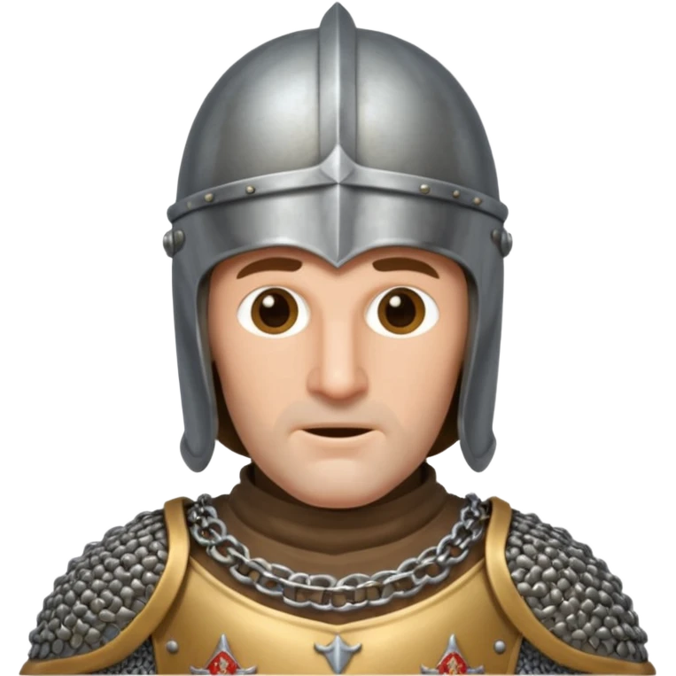 Monty pyton knight with full face covered helmet half body emoji