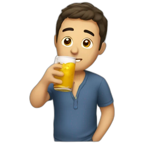 guy drinking emoji