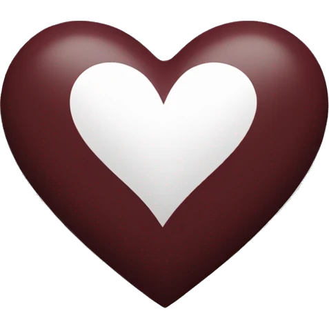 Maroon and white heart  emoji