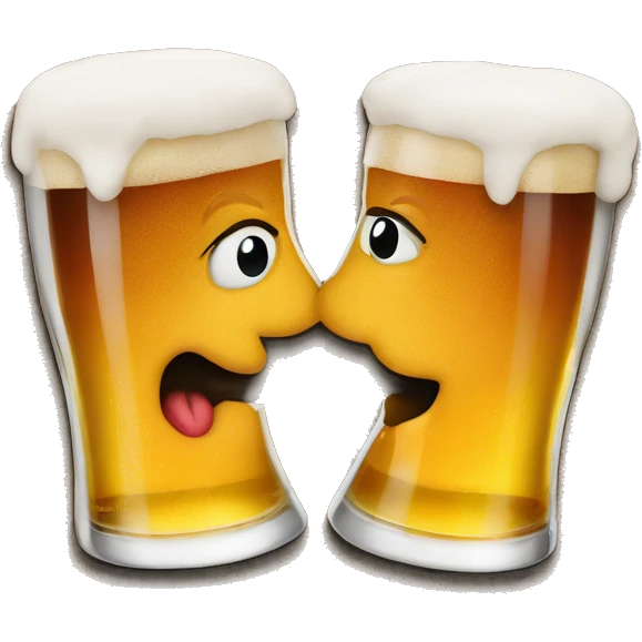 Schnitzel beer kiss emoji
