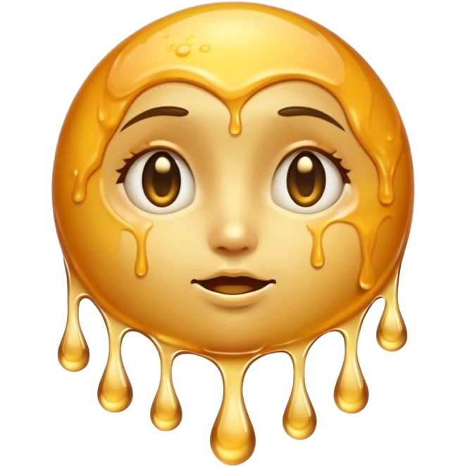 moon covered in honey without a face emoji