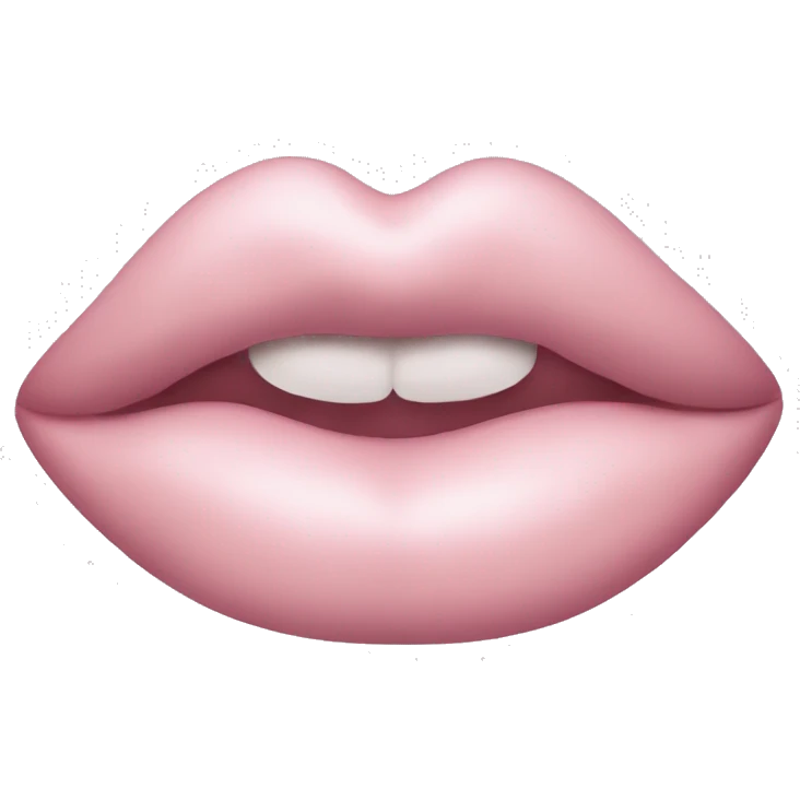 Light pink lipstick kiss mark emoji