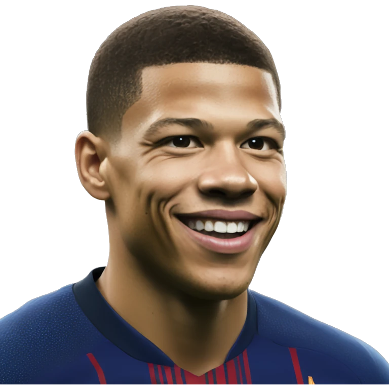 Mbappé qui célèbre face au barca emoji
