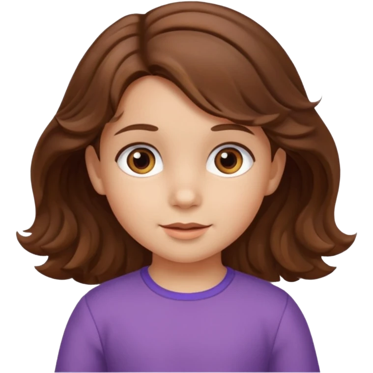 3yr old girl wavy/cyrly brown hair brown eyes emoji