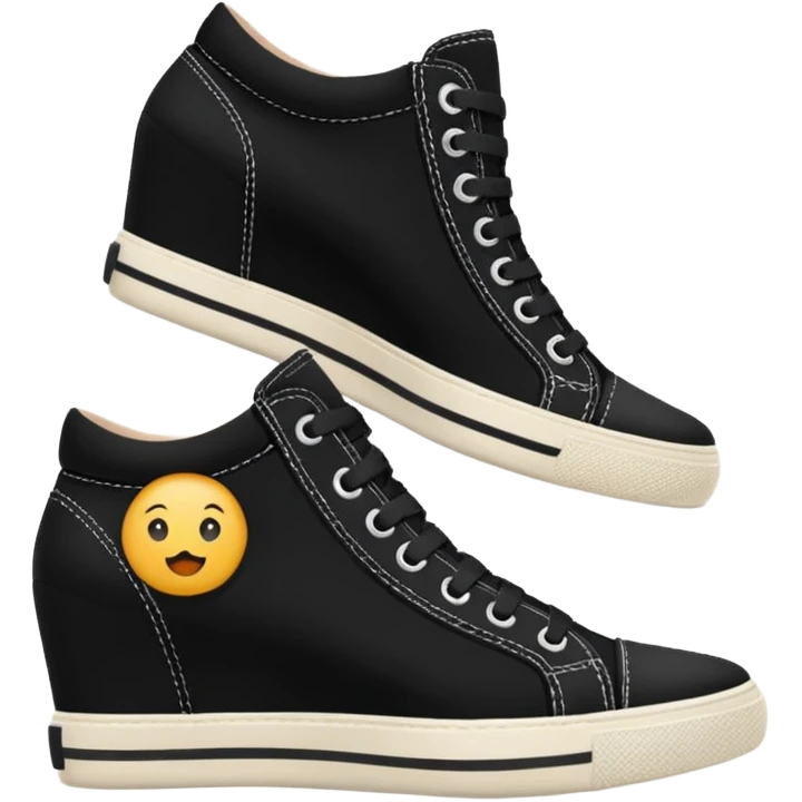 wedge sneakers no lace  emoji