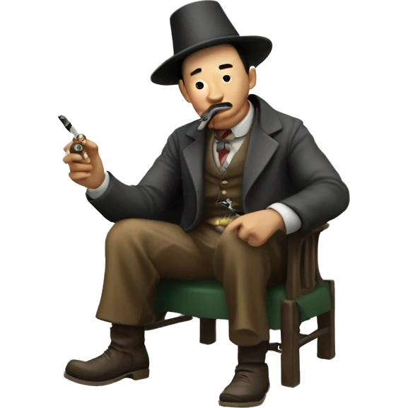 smoking pipe man mongolia gentlemen emoji