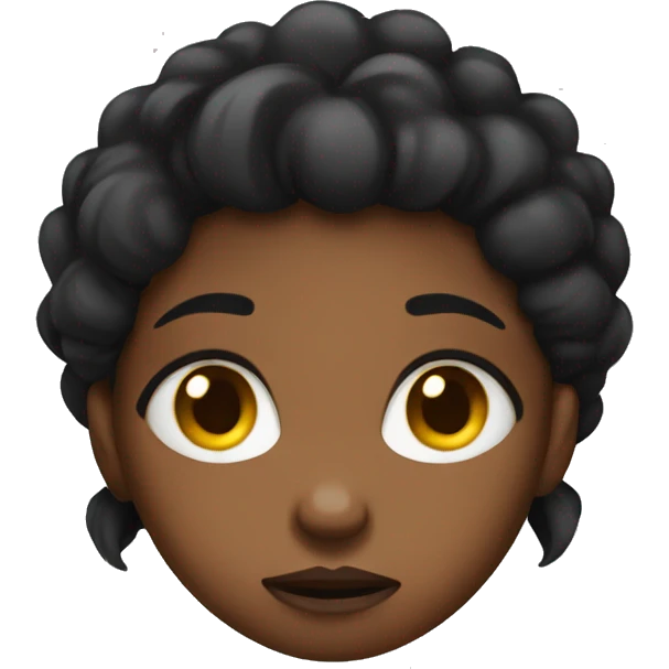 annoyed black girl stop hand emoji