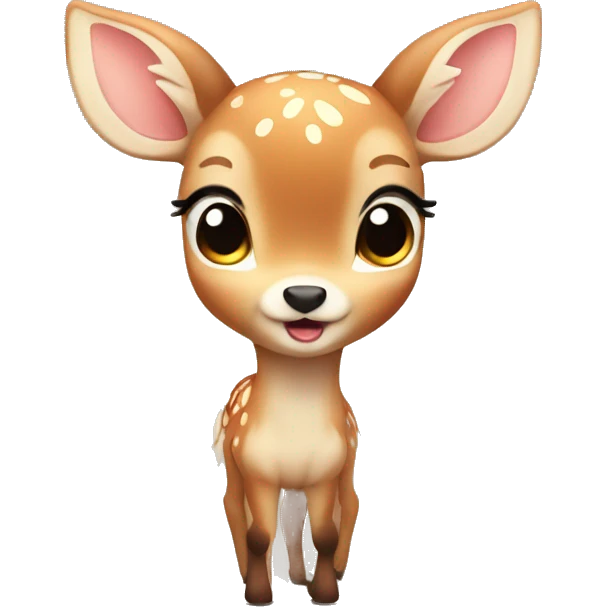 CUTE KAWAII FAWN BLINKING  emoji