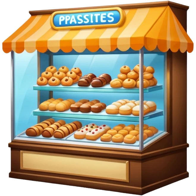 small snack shop, front facing emoji