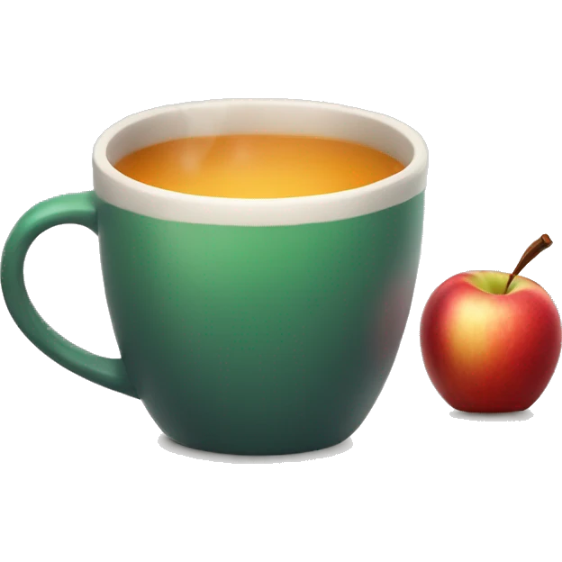 Hot apple cider in a mug  emoji