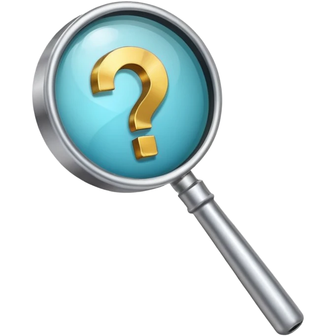 Magnifying Glass + Question Mark emoji