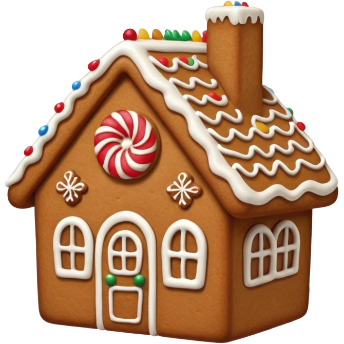 gingerbread house biscuit emoji