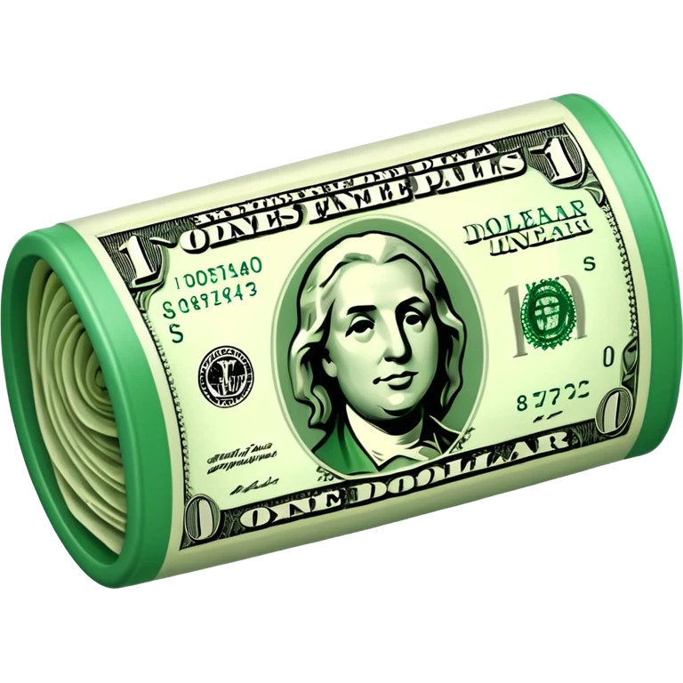 Money that is like a tube One dollar emoji