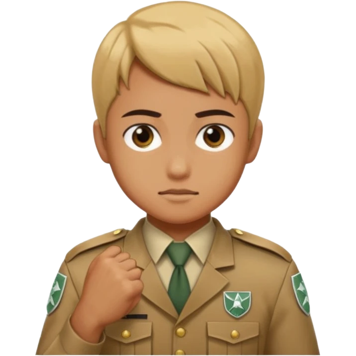 Shinzou wo sasageyo and fist on the chest emoji