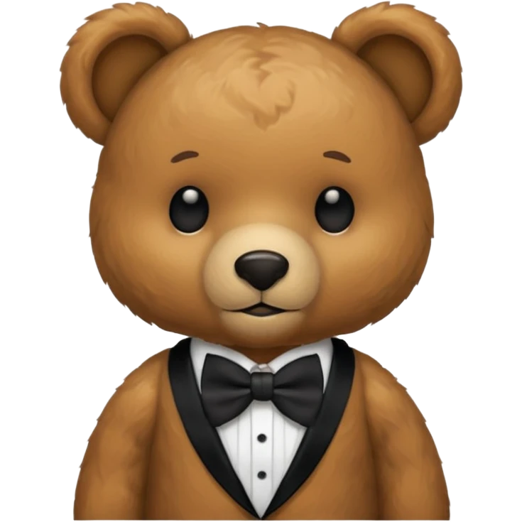 Teddy bear with black bow tie emoji