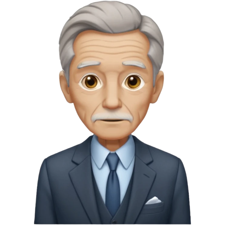 skinny old man looking rich emoji