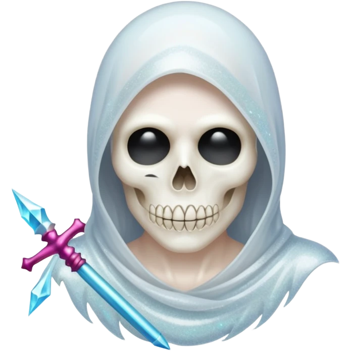 glitter white reaper emoji