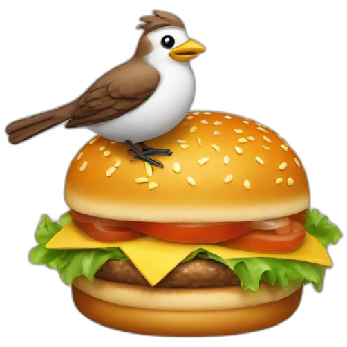 hamburger bird emoji