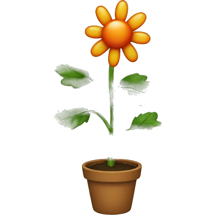 Create an emoji of a plant with a thin, slightly hairy green stem and oval, dark green, serrated leaves in opposite pairs. Add small greenish-yellow star-shaped flowers and round, reddish-orange berries at the leaf axils. emoji