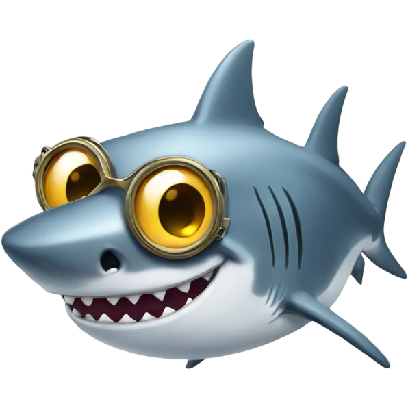 Shark with monocle  emoji