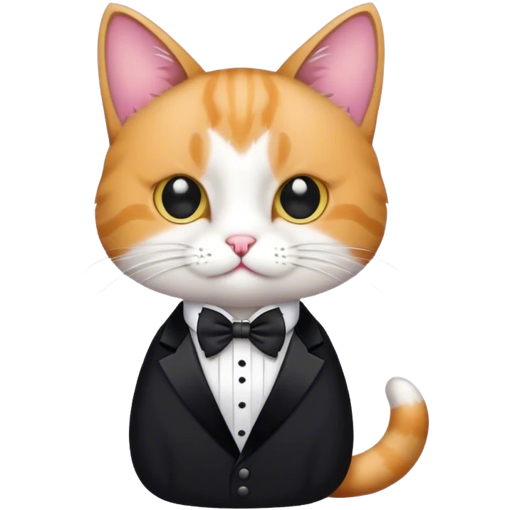 A cat wearing a tuxedo emoji