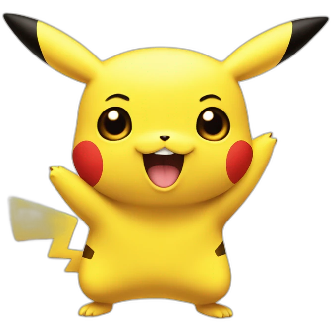 Pikachu saying fois te emoji